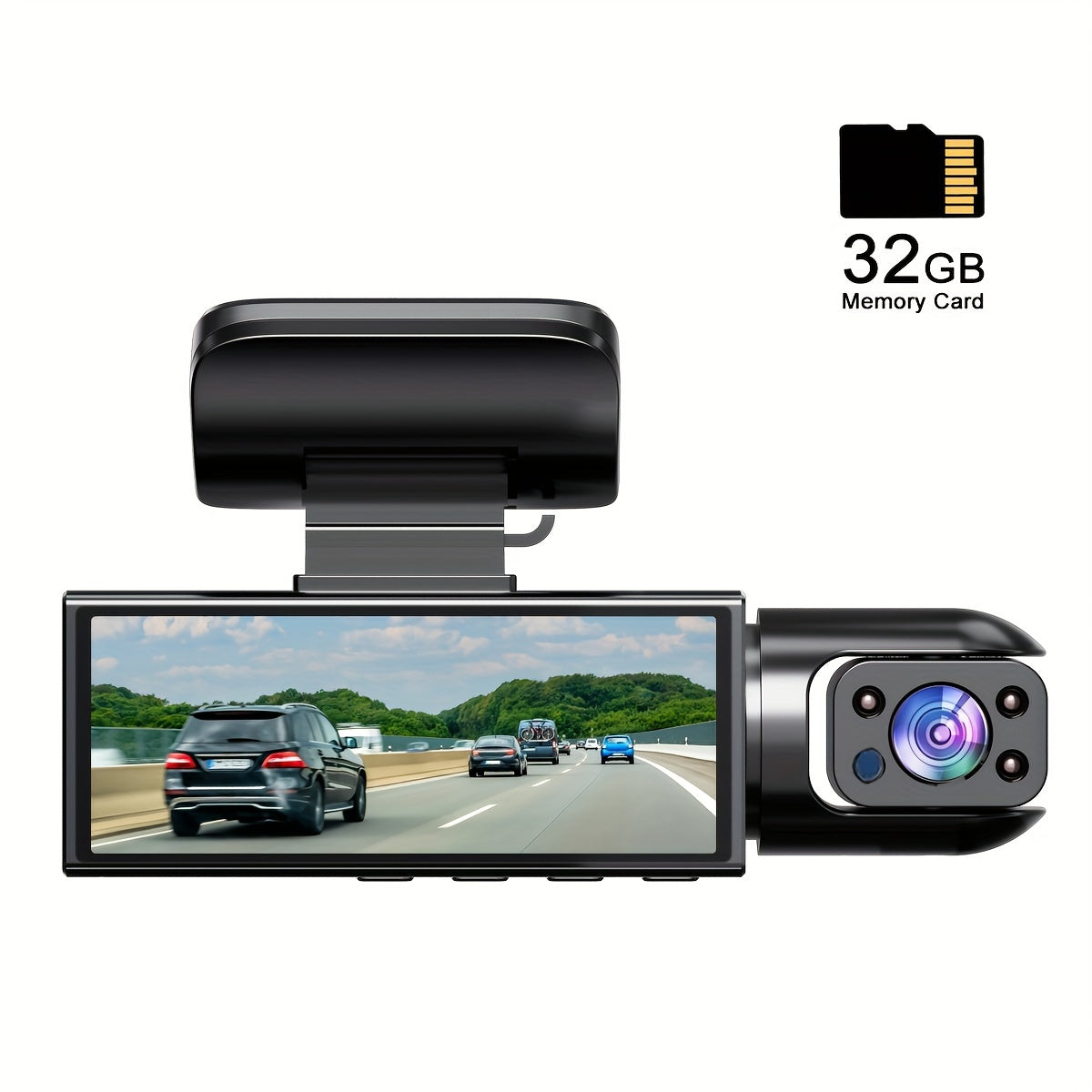 1080P Dual Camera Dash Cam For Cars With IR Night Vision