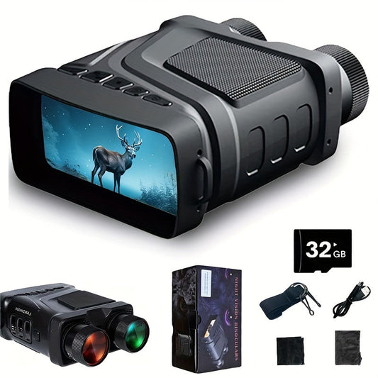 Night vision goggles with 32g card 1080P all black 800 meters large screen infrared telescope