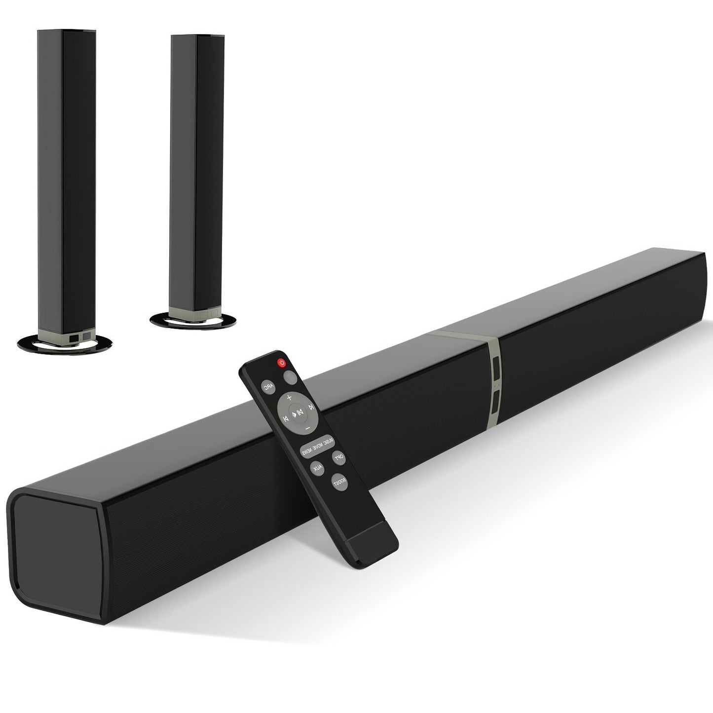 2 IN 1 TV Sound Bar, Sound Bars for Smart TV, 50W Wireless 2.0