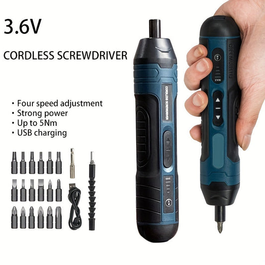 1 Set 3.6V Cordless Screwdriver