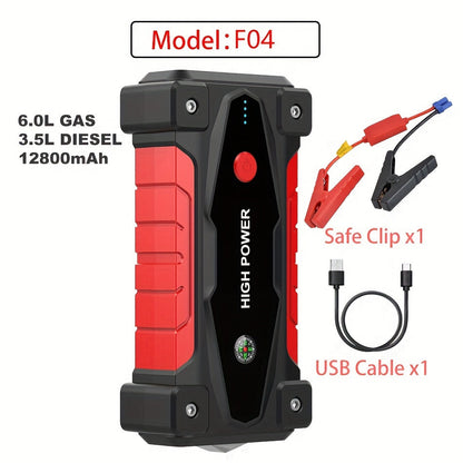 2500A Portable Car Jump Starter 20000mAh Power Bank-12V Battery B