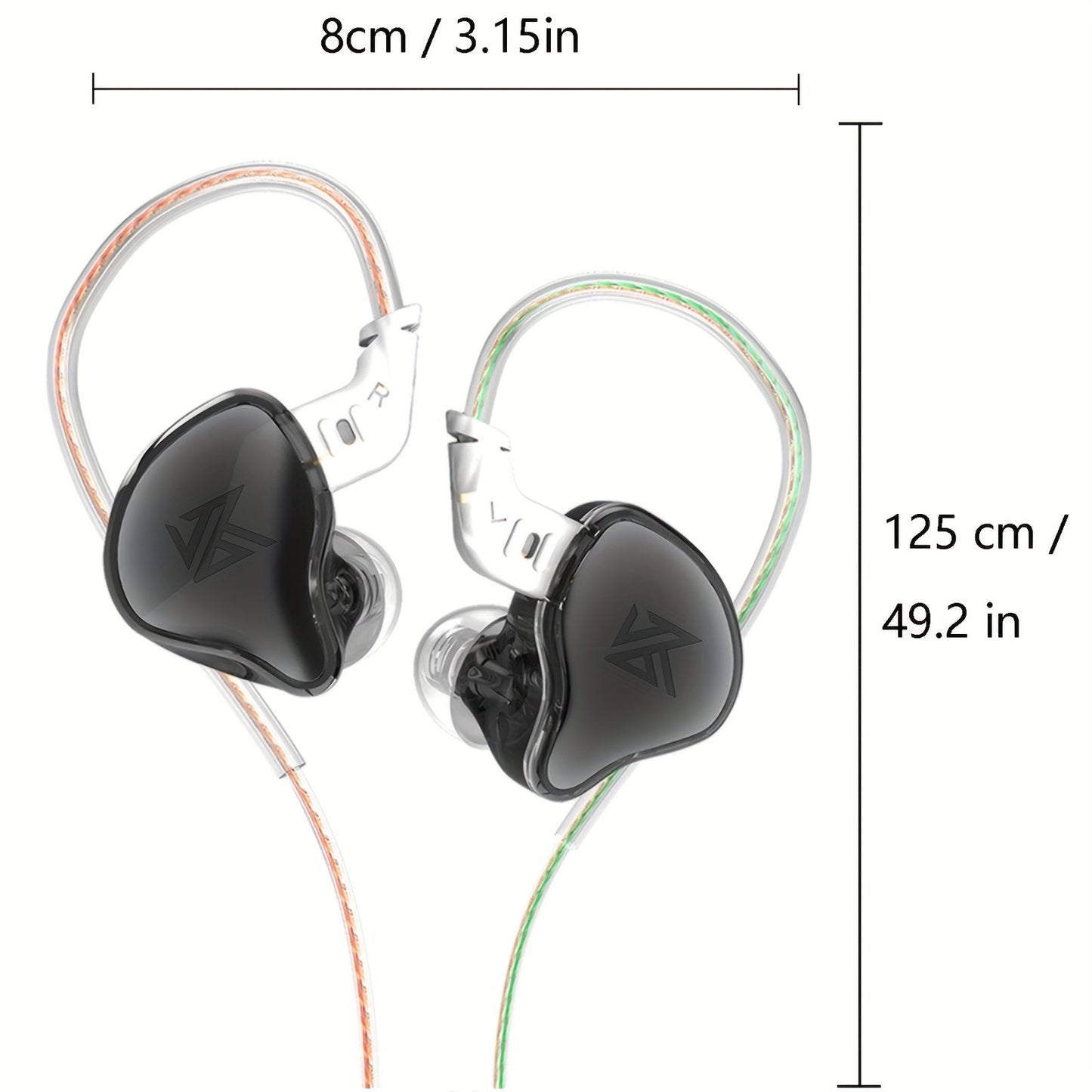 KZ EDC In-Ear Monitoring Headphones with a Microphone, Custom Bas